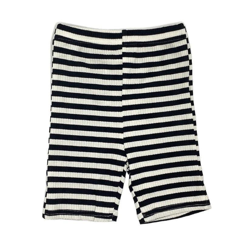 レギンスパンツ striped / 12M  80cm キッズパンツ ショート ハーフレギンスパンツ ボーダー/無地