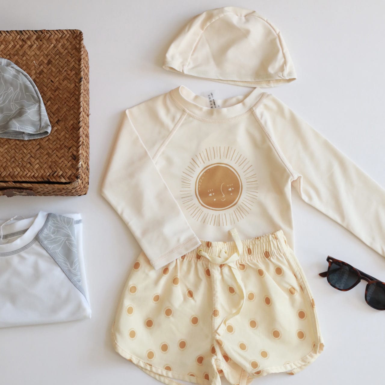 ベビー用水着 Sun long-sleeved swimsuit / 80 ボーイズ水着 長袖セパレートスイムウェア ラッシュガード【mh0009359】