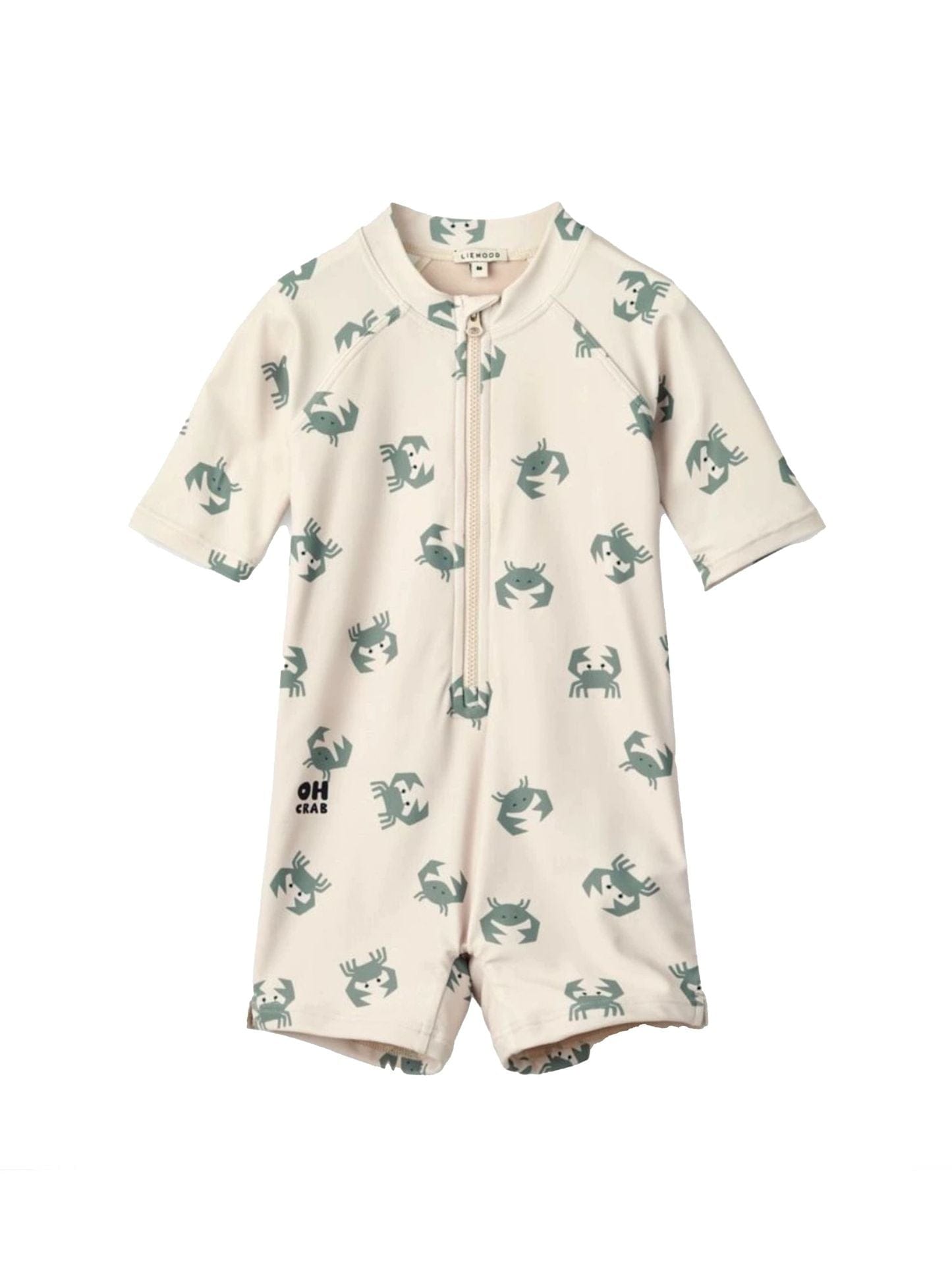 ベビー用水着 Swimsuit blue crab [swimsuit + swimming cap] / 80 ボーイズ水着 半袖つなぎスイムウェア ラッシュガード【mh0009304】