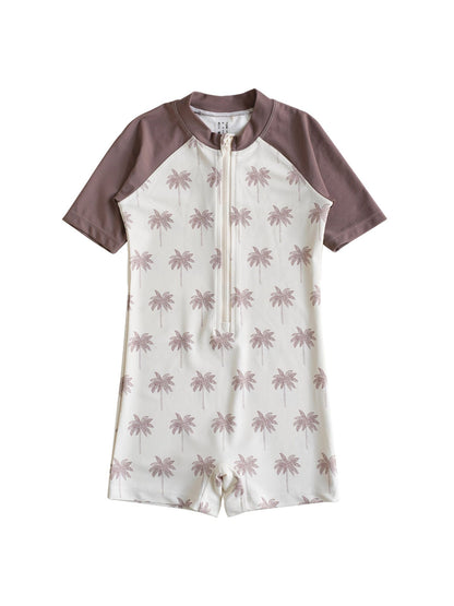ベビー用水着 Swimsuit Coconut Tree [Swimsuit + Swimming Cap] / 80 ボーイズ水着 半袖つなぎスイムウェア ラッシュガード【mh0009321】