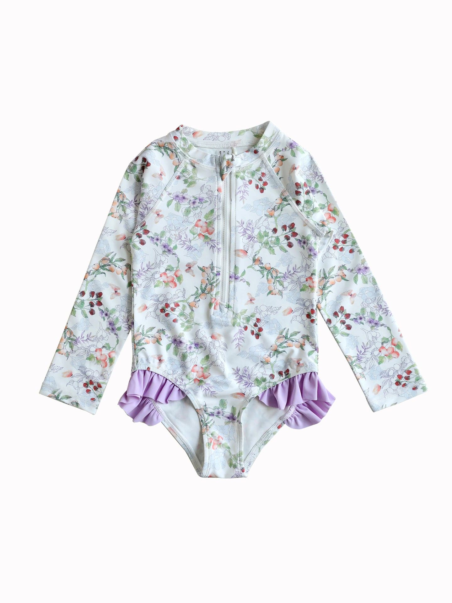 ベビー用水着 Swimsuit light purple bunny manor / 80 ガールズ水着 長袖ワンピーススイムウェア ラッシュガード【mh0009327】