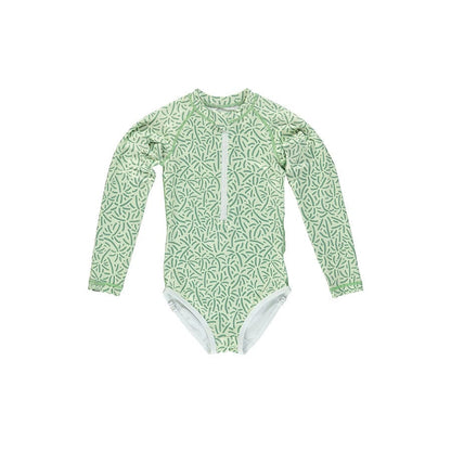ベビー用水着 swimsuit long sleeve baby green fireworks / 80 ガールズ水着 長袖ワンピーススイムウェア ラッシュガード【mh0009294】