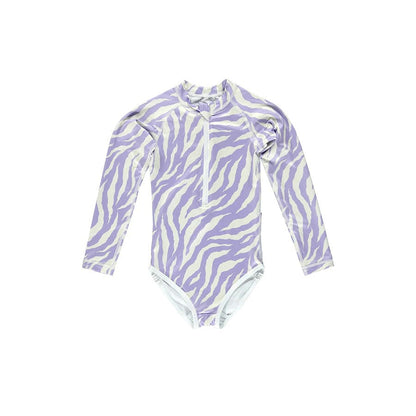ベビー用水着 swimsuit long sleeve light purple kelp / 80 ガールズ水着 長袖ワンピーススイムウェア ラッシュガード【mh0009294】