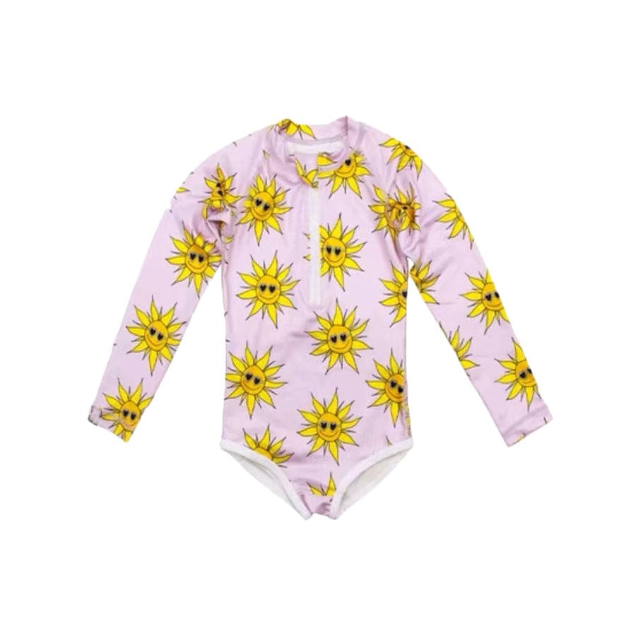 ベビー用水着 swimsuit long sleeve pink sun / 80 ガールズ水着 長袖ワンピーススイムウェア ラッシュガード【mh0009294】