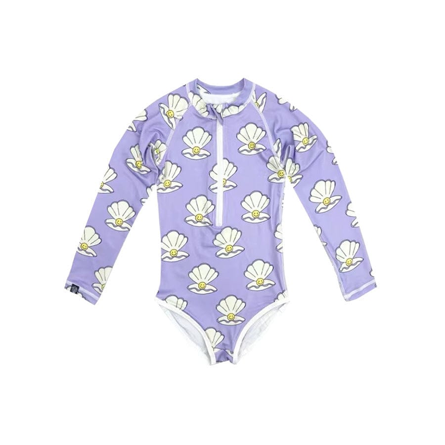 ベビー用水着 swimsuit long sleeved purple pearl / 80 ガールズ水着 長袖ワンピーススイムウェア ラッシュガード【mh0009294】