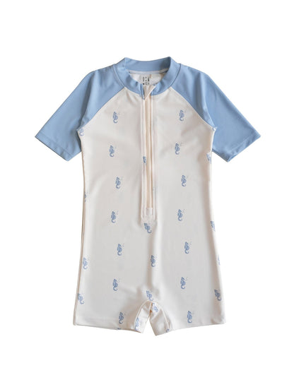ベビー用水着 Swimsuit Seahorse [Swimsuit + Swimming Cap] / 80 ボーイズ水着 半袖つなぎスイムウェア ラッシュガード【mh0009321】