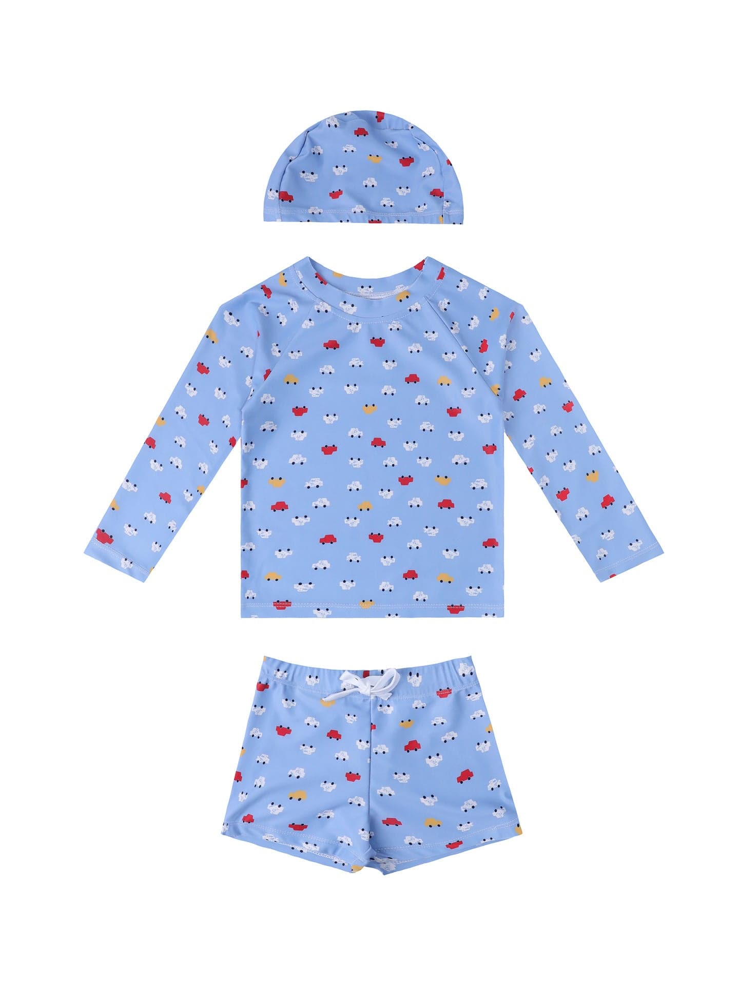 ベビー用水着 Swimsuit set car [free swim cap of the same suit] / 80 ボーイズ水着 長袖セパレートスイムウェア ラッシュガード【mh0009364】