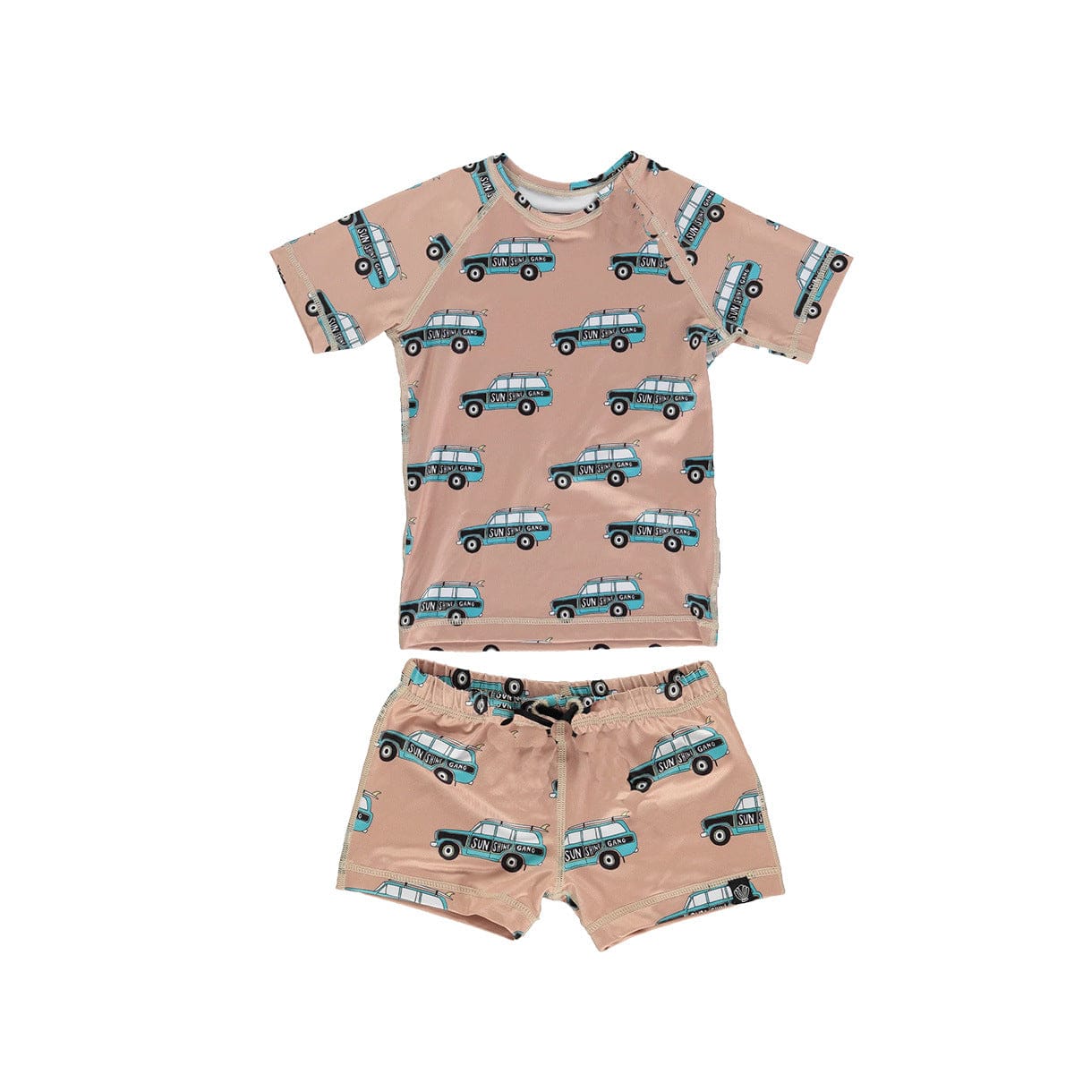 ベビー用水着 swimsuit two-piece car set / 80 ボーイズ水着 半袖セパレートスイムウェア ラッシュガード【mh0009283】