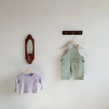 サロペットパンツ・サスペンダーパンツ ベビーサロペット コーデュロイサスペンダーパンツ 長袖リブTシャツ