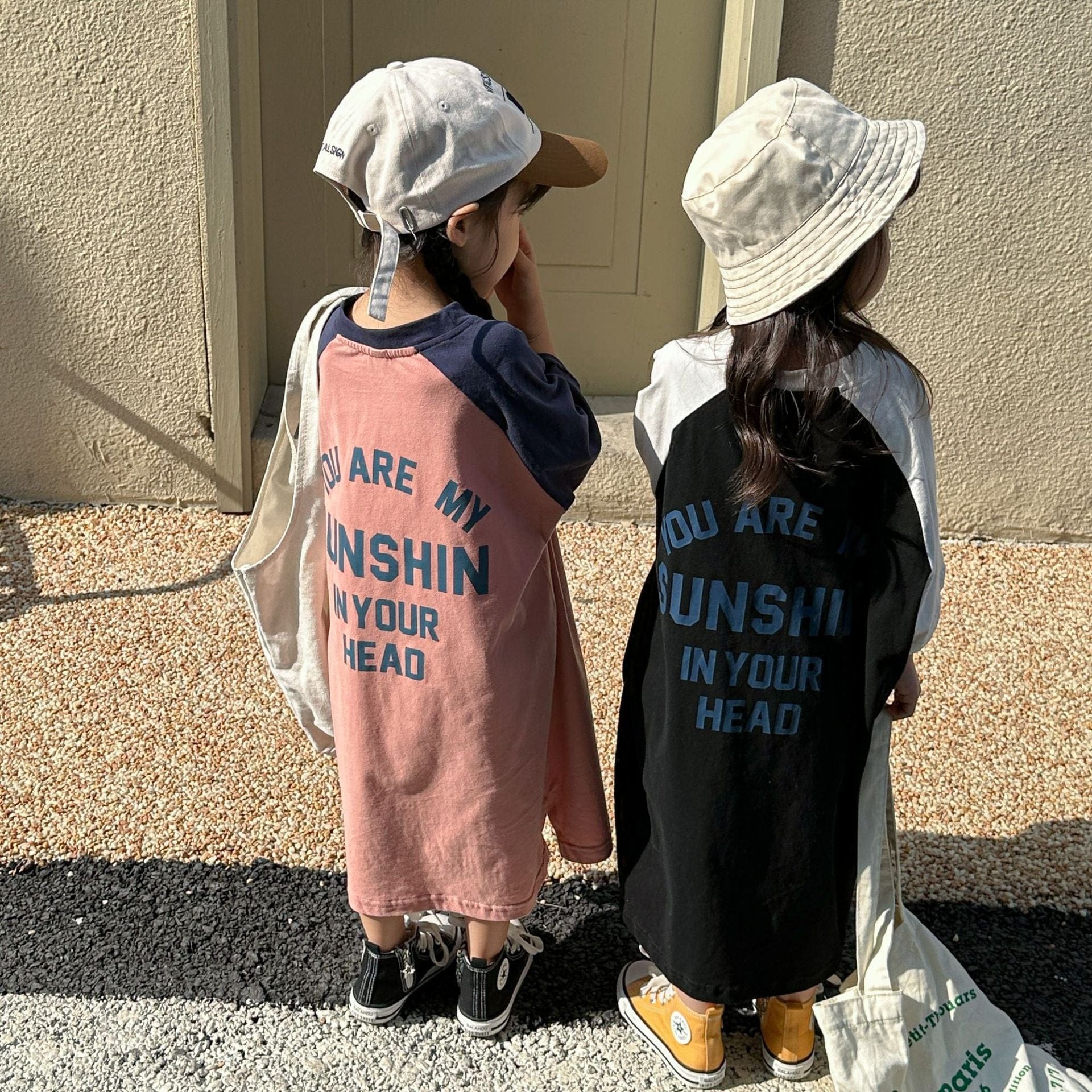 半袖ワンピース キッズ レターロゴ 半袖 ラグラン ビッグシルエット ロング Tシャツ ワンピース ピンク ブラック ガールズ