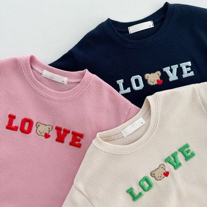 半袖セットアップ ベビー セットアップ くま ベア 刺繍 半袖Tシャツ ショートパンツ ベージュ ネイビー ピンク ユニセックス