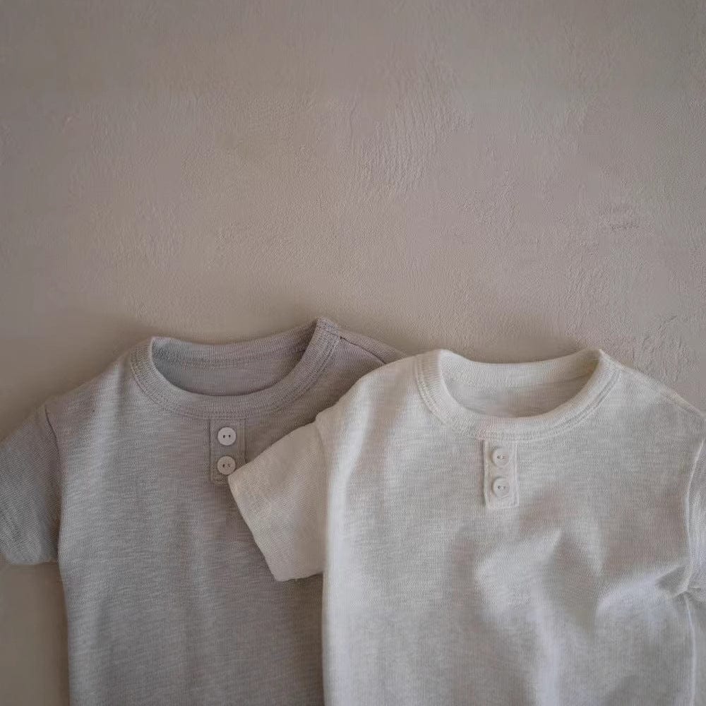 半袖セットアップ シンプルデイリー半袖Tシャツ+ショートパンツセットアップ 2点セット【mh0009426】