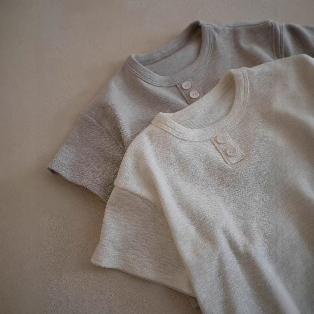 半袖セットアップ シンプルデイリー半袖Tシャツ+ショートパンツセットアップ 2点セット【mh0009426】