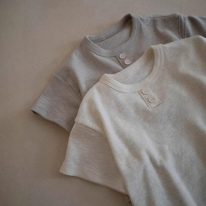 半袖セットアップ シンプルデイリー半袖Tシャツ+ショートパンツセットアップ 2点セット【mh0009426】