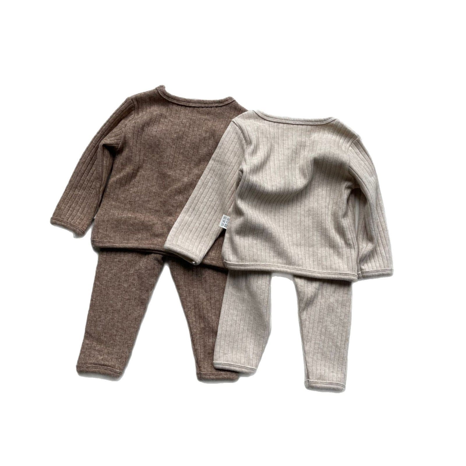 長袖セットアップ シンプル長袖Tシャツ+パンツセットアップ 2点セット【mh0009443】