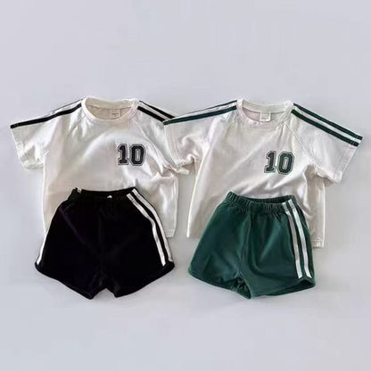 半袖セットアップ 半袖Tシャツ+ショートパンツ スポーツセットアップ 2点セット【mh0010354】