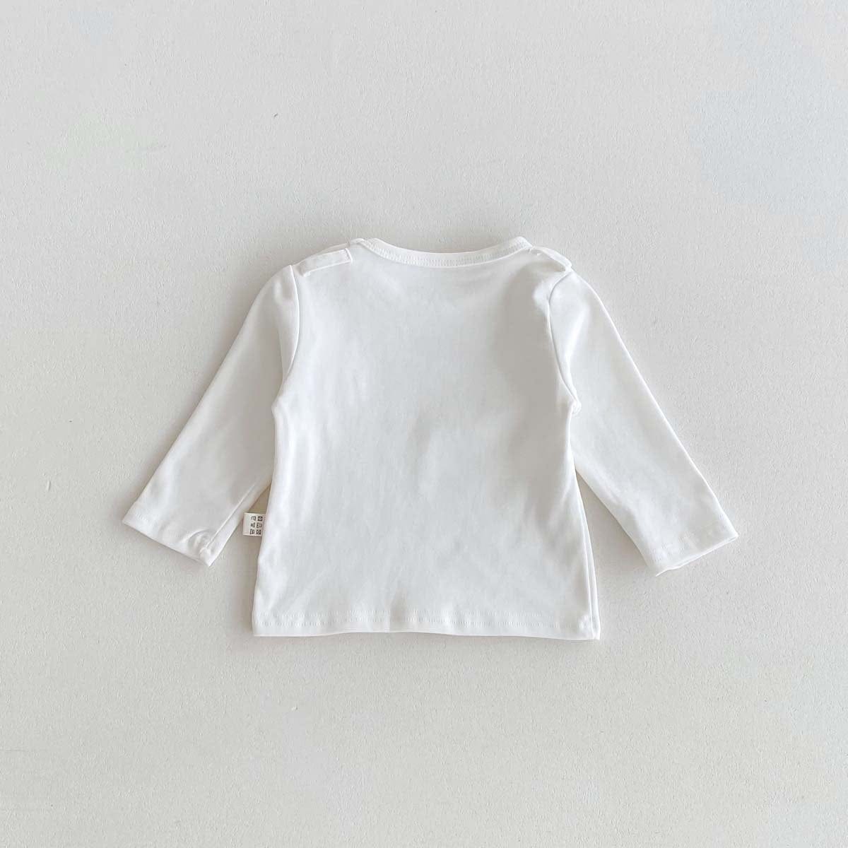 長袖セットアップ くま刺繍デニムサロペット+長袖Tシャツセットアップ 2点セット【mh0010922】