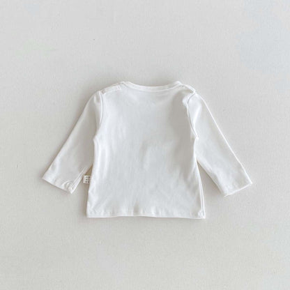 長袖セットアップ くま刺繍デニムサロペット+長袖Tシャツセットアップ 2点セット【mh0010922】