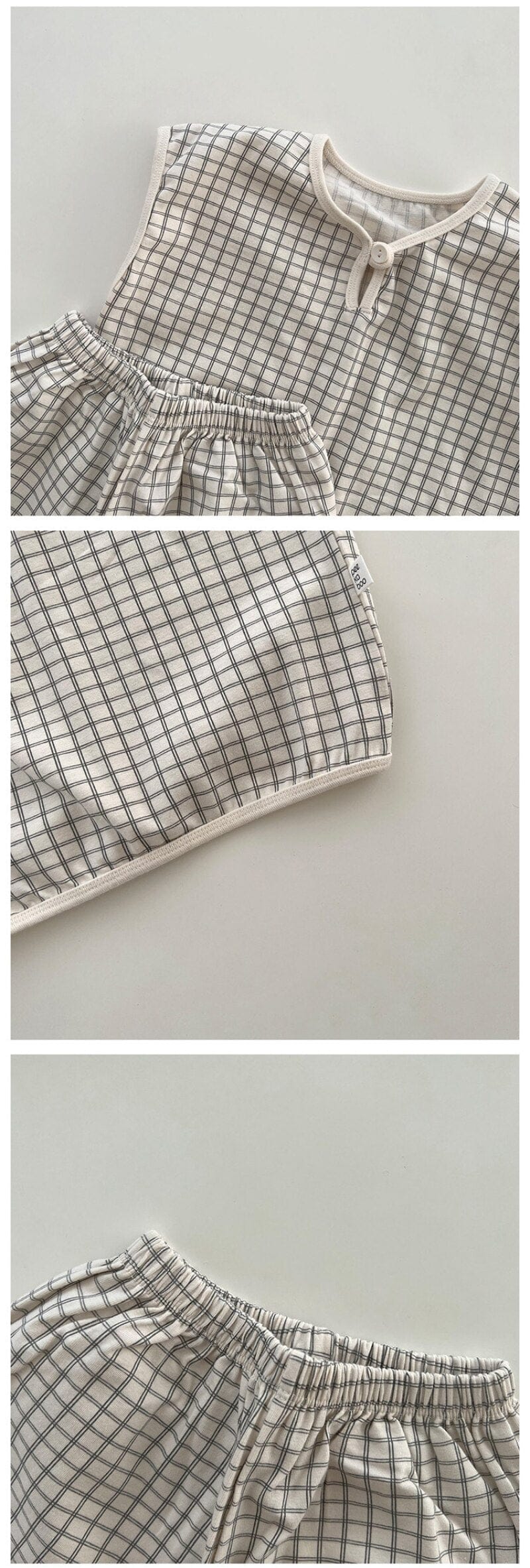 ノースリーブセットアップ キッズ チェック セットアップ ノースリーブ Tシャツ ショートパンツ ボーイズ 6625
