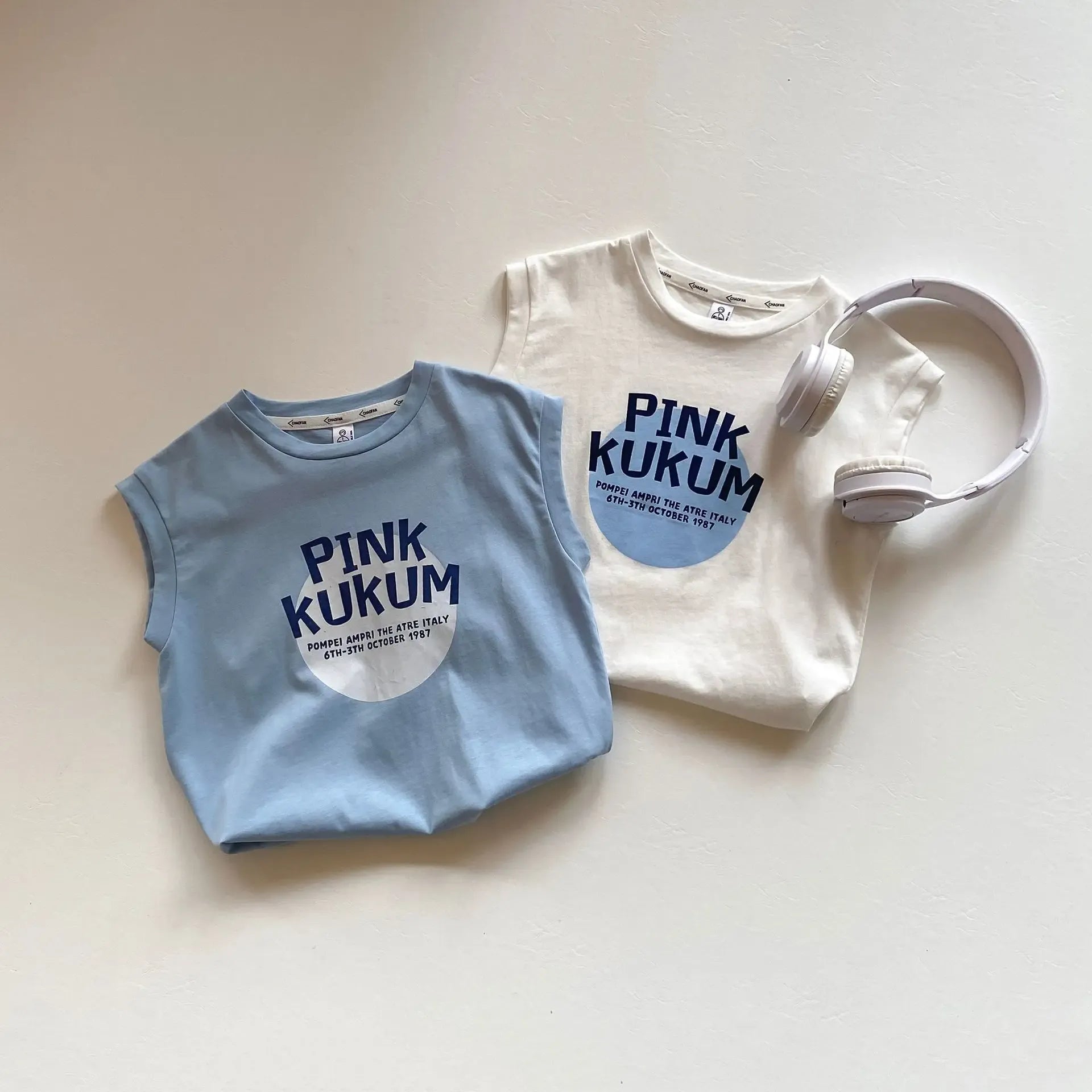 タンクトップ・キャミソール・ノースリーブトップス キッズトップス ノースリーブTシャツ レタープリント コットン素材 タンクトップ【mh0005565】