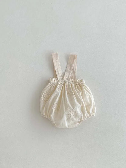 サロペットパンツ・サスペンダーパンツ ベビートップス/パンツ 半袖パフスリーブTシャツ/刺繍サスペンダーブルマパンツ【mh0006190】