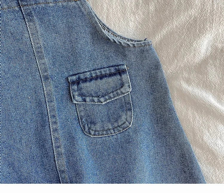 オーバーオール ベビートップス/オーバーオール ボーダー長袖Tシャツ/デニムサスペンダージャンプスーツ【mh0006788】