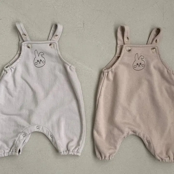 長袖セットアップ ベビートップス/ジャンプスーツ ボーダー長袖Tシャツ/うさぎオーバーオールロンパース【mh0006801】