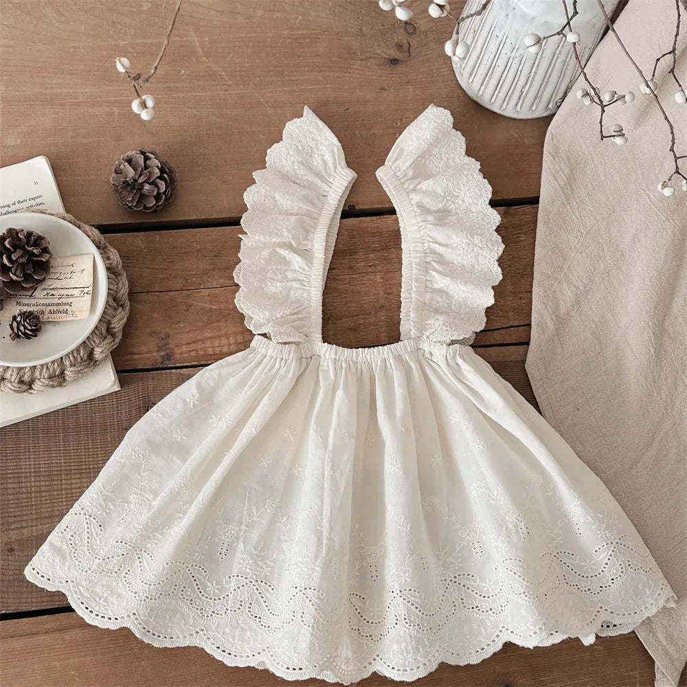 長袖セットアップ ベビートップス/スカート ボーダー長袖Tシャツ/レースフリルサスペンダースカート【mh0008836】