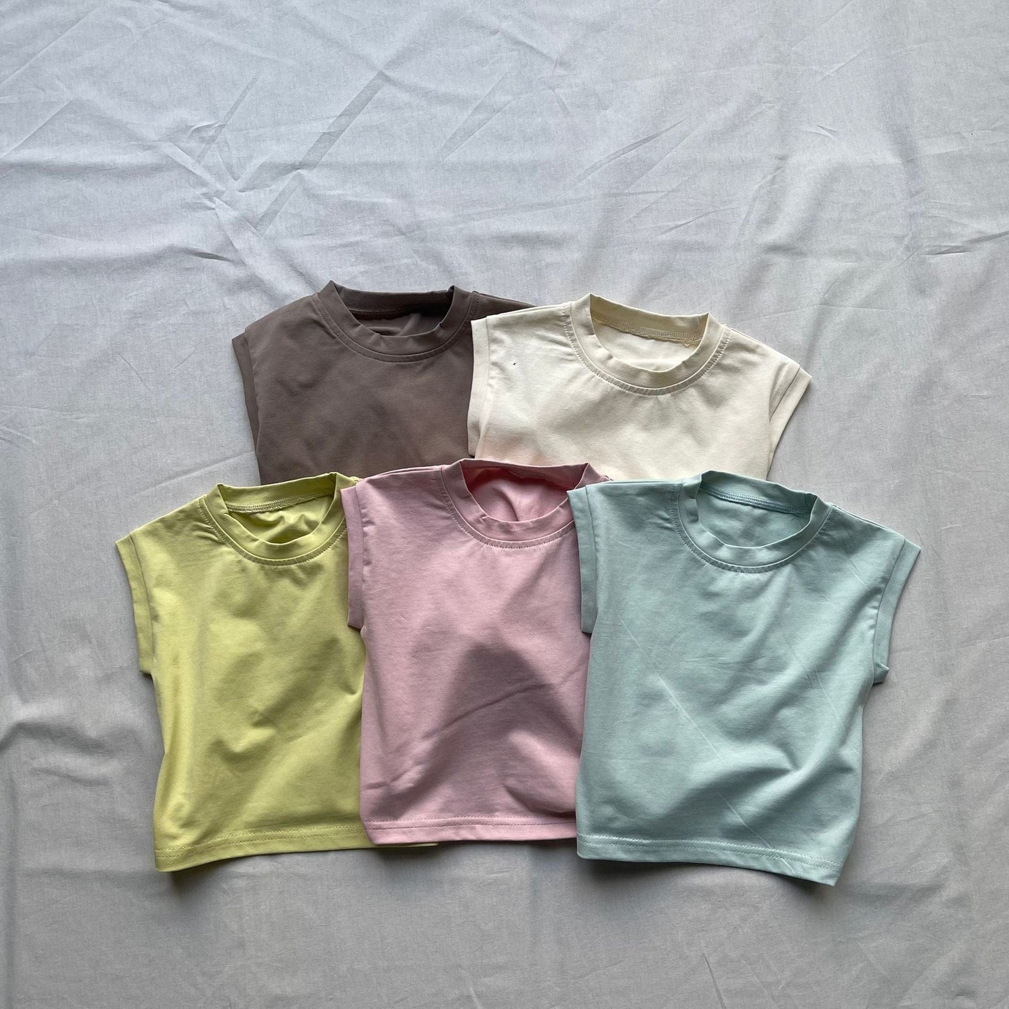 タンクトップ・キャミソール・ノースリーブトップス ベビートップス シンプルベーシックノースリーブタンクTシャツ【mh0009174】