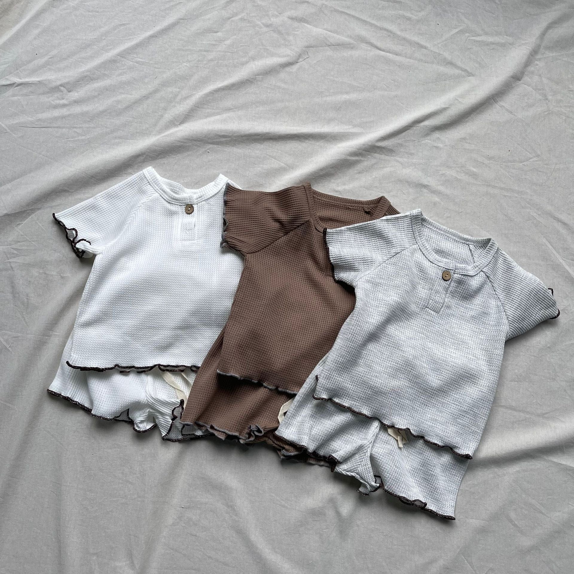 半袖セットアップ 半袖セットアップ ヘンリーネック半袖Tシャツ+ショートパンツ【mh0009270】