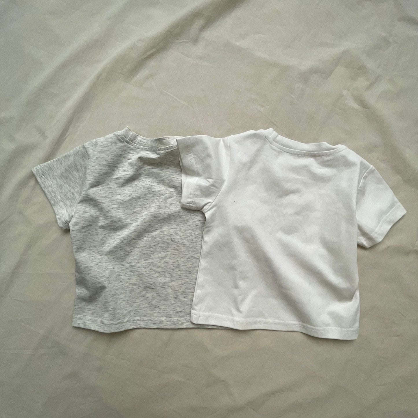 半袖セットアップ うさぎバニープリント半袖Tシャツ/デニムショートパンツ【mh0009446】