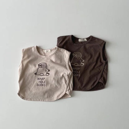 タンクトップ・キャミソール・ノースリーブトップス モグラプリントノースリーブTシャツ【mh0010409】