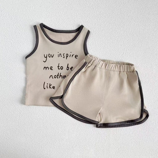 ノースリーブセットアップ tank + edging shorts set【mh0009530】