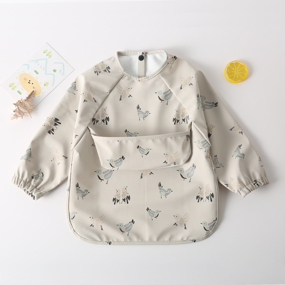 よだれかけ thrush / S Long Sleeve PU Waterproof Bib 長袖 PU 防水 お食事エプロン【mh0012236】