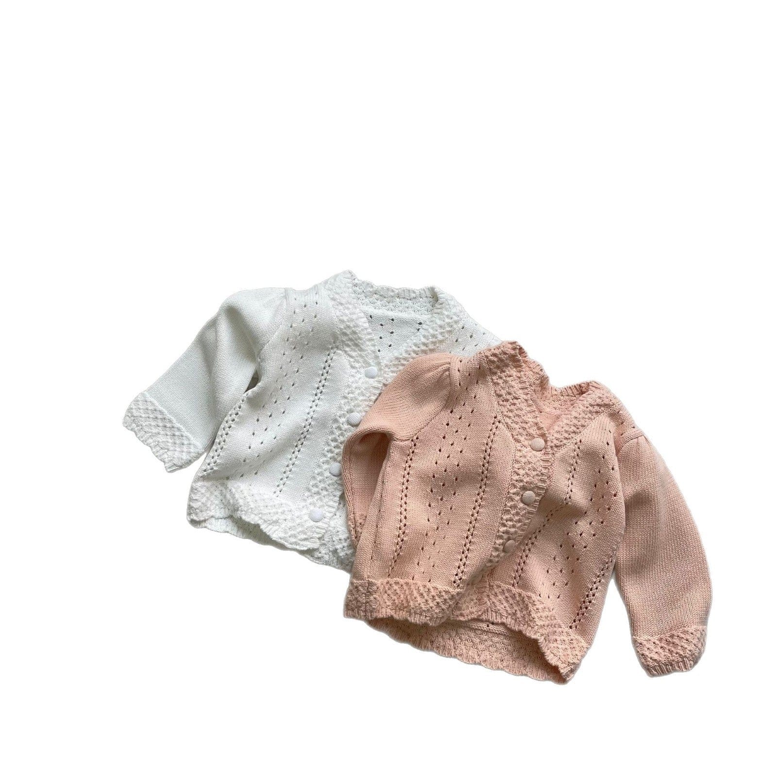 カーディガン・パーカー ベビーカーディガン レースニットVネックニットカーディガンジャケット【mh0009273】