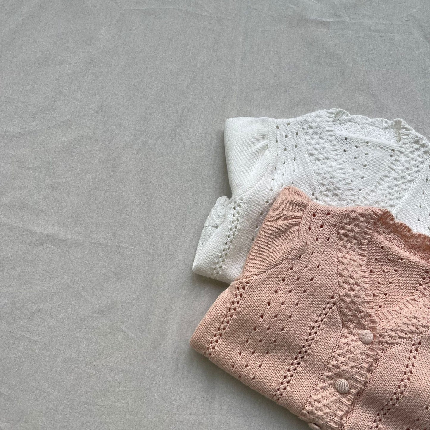 カーディガン・パーカー ベビーカーディガン レースニットVネックニットカーディガンジャケット【mh0009273】