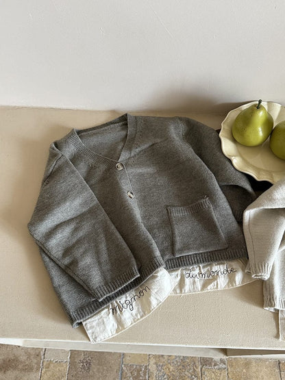 カーディガン・パーカー ニットVネックシンプルカーディガン【mh0011028】