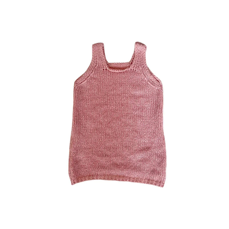 ロングパンツ・スウェットパンツ vest / 2T  90cm キッズトップス パンツ ニットノースリーブベスト プリント長袖 Tシャツ ワイドレッグパンツ【mh0004418】