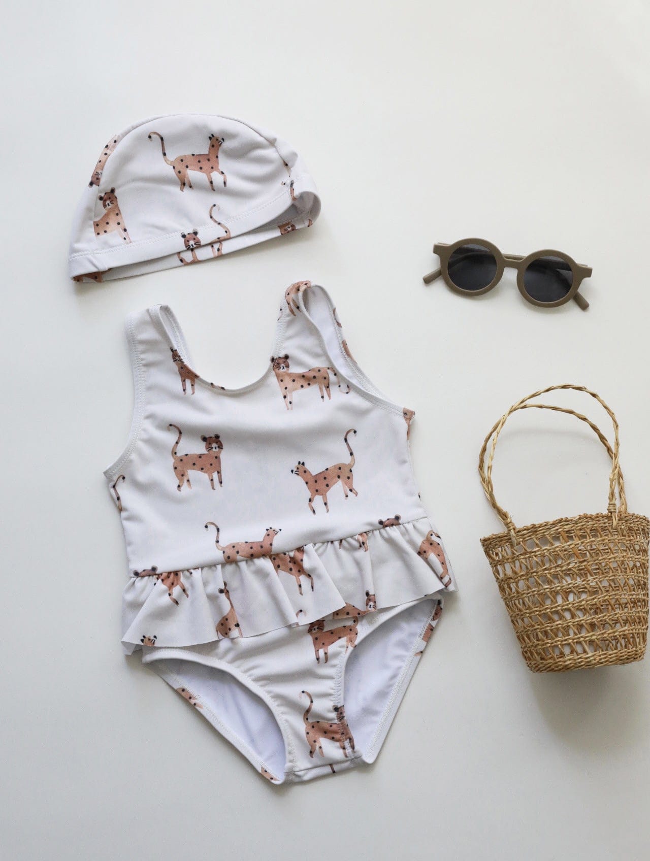 ベビー用水着 Vest swimsuit yellow leopard / 80 ガールズ水着 ノースリーブワンピーススイムウェア ラッシュガード【mh0009318】