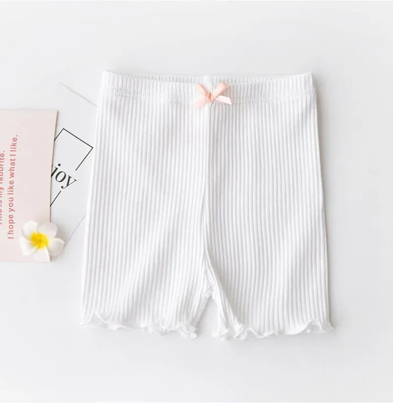 レギンスパンツ White / 100cm キッズパンツ アンダーパンツ ショートレギンス 2カラー【mh0005864】