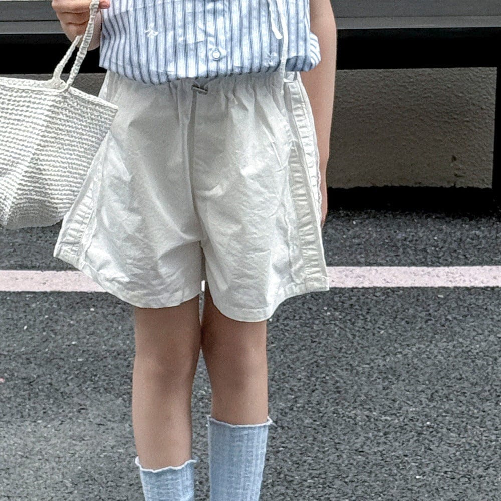 ハーフパンツ・ショートパンツ White / 100cm サイドレースショートパンツ【mh0010385】