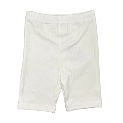 レギンスパンツ white / 12M  80cm キッズパンツ ショート ハーフレギンスパンツ ボーダー/無地