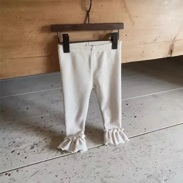 レギンスパンツ white / 6M  66cm ベビーレギンス フリルパンツ 裏フリース レギパン