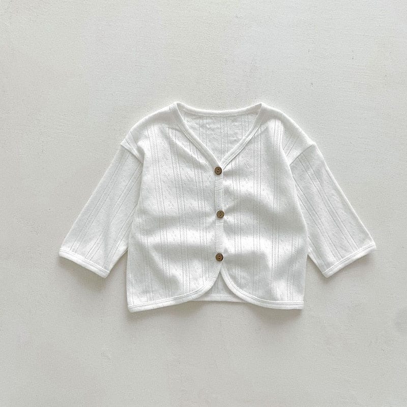 カーディガン・パーカー white / 6M/66cm ベビー サマー レース ニット カーディガン 日除け 冷房対策 薄手 4カラー ユニセックス
