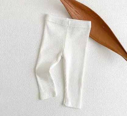 レギンスパンツ white / 6M  66CM ベビーパンツ レギンスパンツ ボーダー 無地 シンプルベーシック【mh0004786】