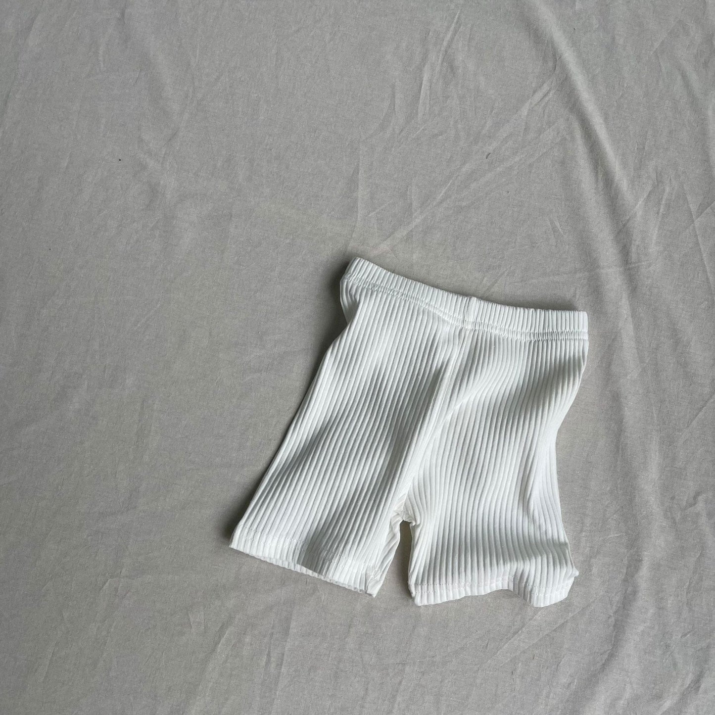 レギンスパンツ White / 73cm ベビーパンツ デイリーベイーシックショートリブレギンスパンツ【mh0009154】