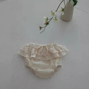 ブルマパンツ white / 9M  73cm ベビーブルマ フリルレースブルマパンツ 2カラー