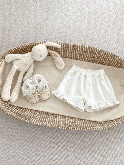 ブルマパンツ white2 shorts / 6M  66cm ベビーパンツ レースニット サマーニット ブルマパンツ 2カラー