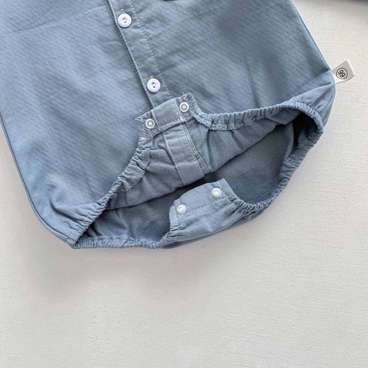 長袖ロンパース チェック柄蝶ネクタイ付き長袖ロンパースYシャツ風ベビーフォーマル【mh0010920】