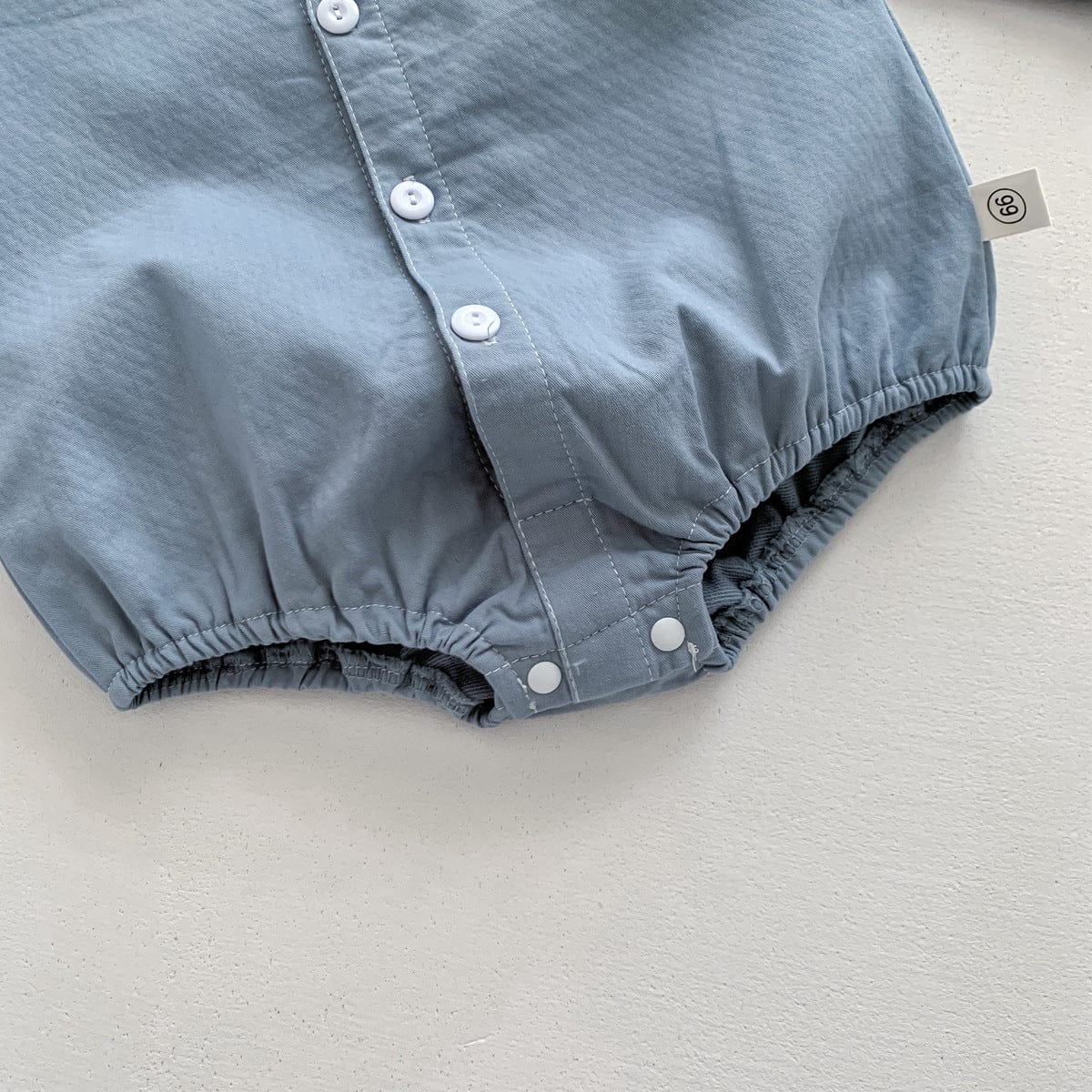 長袖ロンパース チェック柄蝶ネクタイ付き長袖ロンパースYシャツ風ベビーフォーマル【mh0010920】